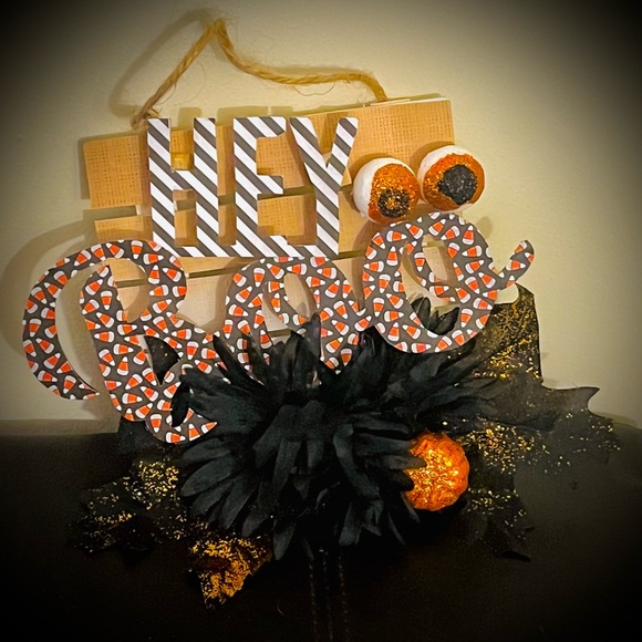 Hand Crafted Other - HEY BOO! Halloween Holiday Sign
NEW, Handcrafted Original Design